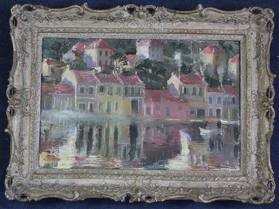 § Leila Faithfull (1896-1994) St Mandrier, early morning, 10.5 x 16in.